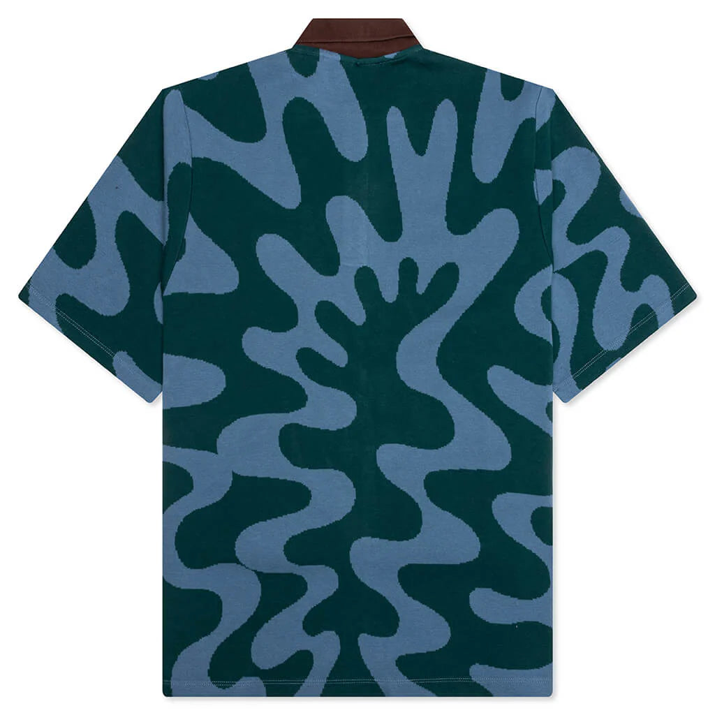 Splashed Polo Shirt Pine Green