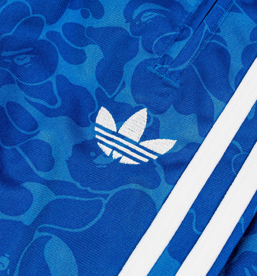 Bape x Adidas All Over Print Track Mens Pant Blue