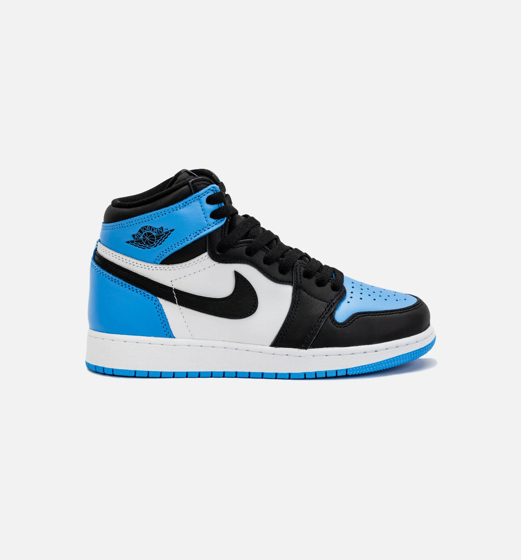 Air Jordan 1 Retro High OG University Blue Grade School Lifestyle Shoe Black Blue