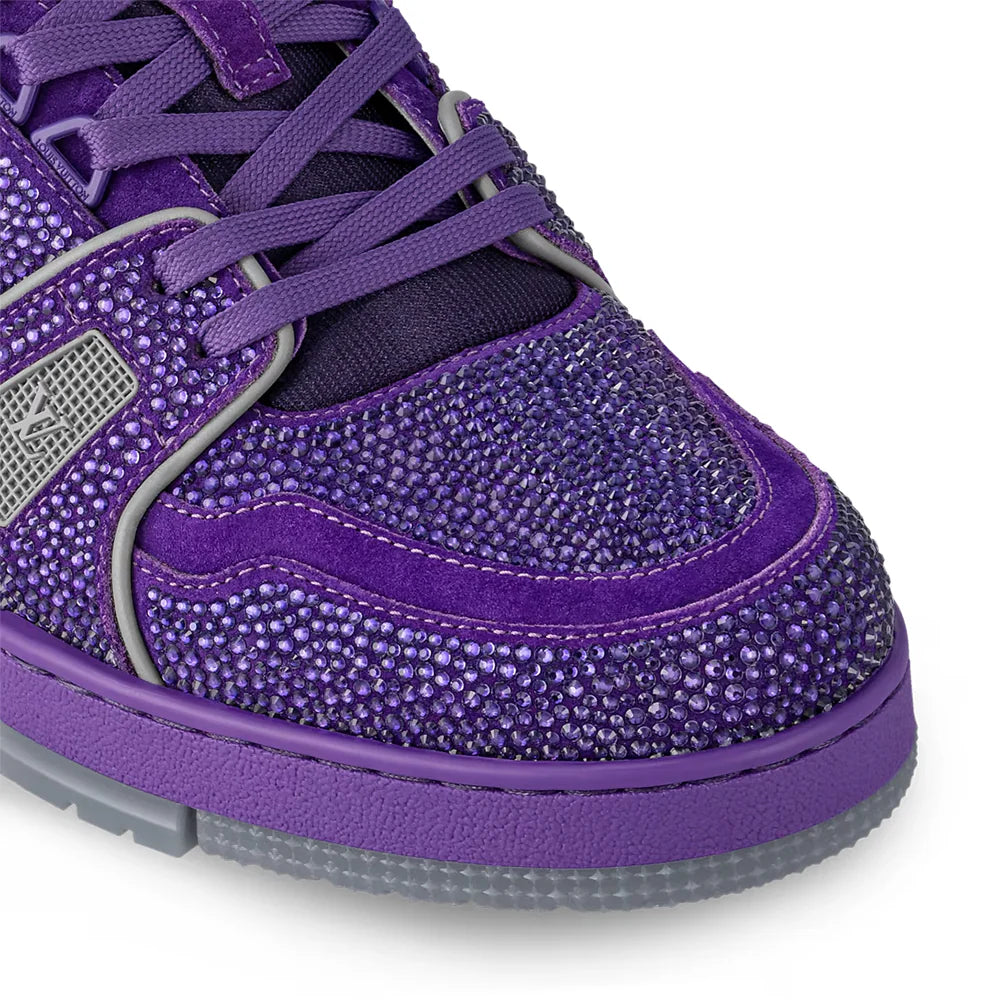 Louis Vuitton LV Trainer Sneaker Purple Crystals
