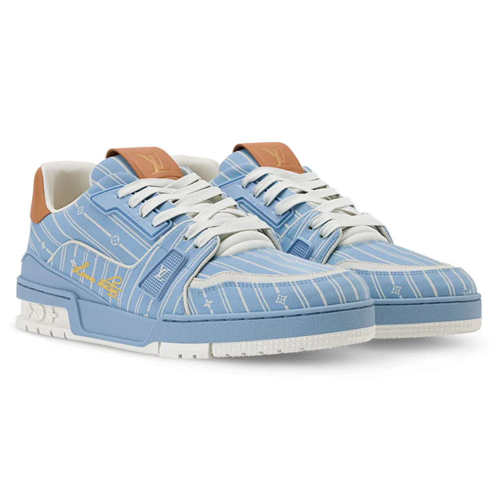 LV Trainer Blue Jacquard
