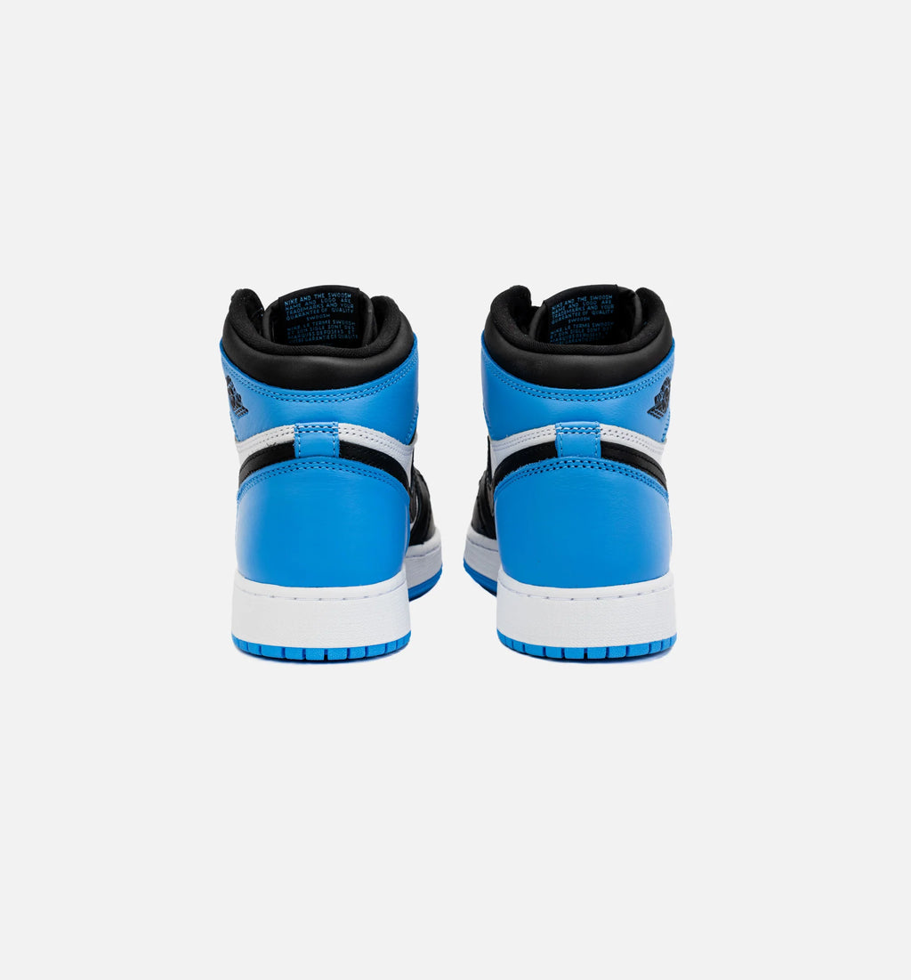 Air Jordan 1 Retro High OG University Blue Grade School Lifestyle Shoe Black Blue