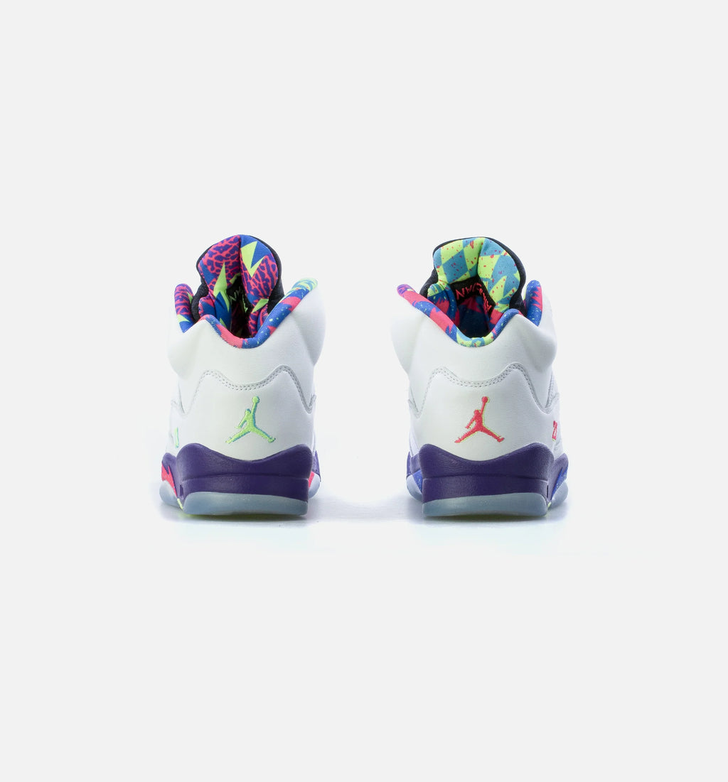 Air Jordan 5 Retro Bel Air Grade School Lifestyle Shoe Whtie Purple