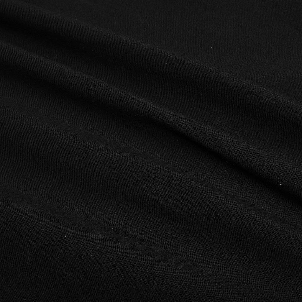 Mock Neck Boxy Fit T Shirt Black