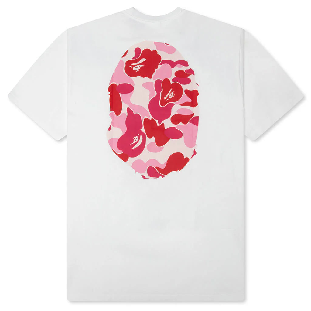ABC Camo Big Ape Head Tee White Pink
