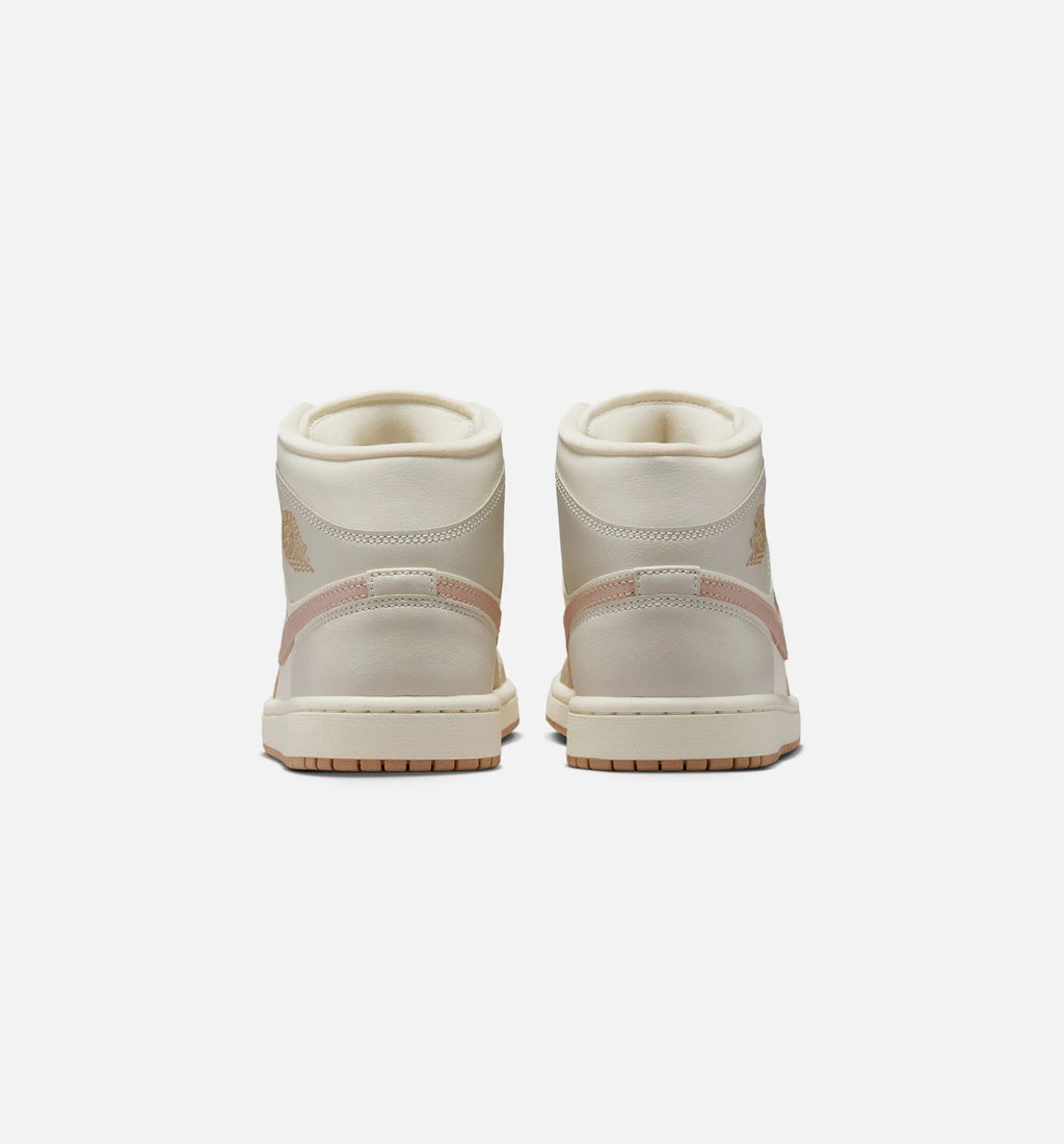 Air Jordan 1 Mid Womens Lifestyle Shoe Pale Ivory Hemp Sail Light Orewood Brown