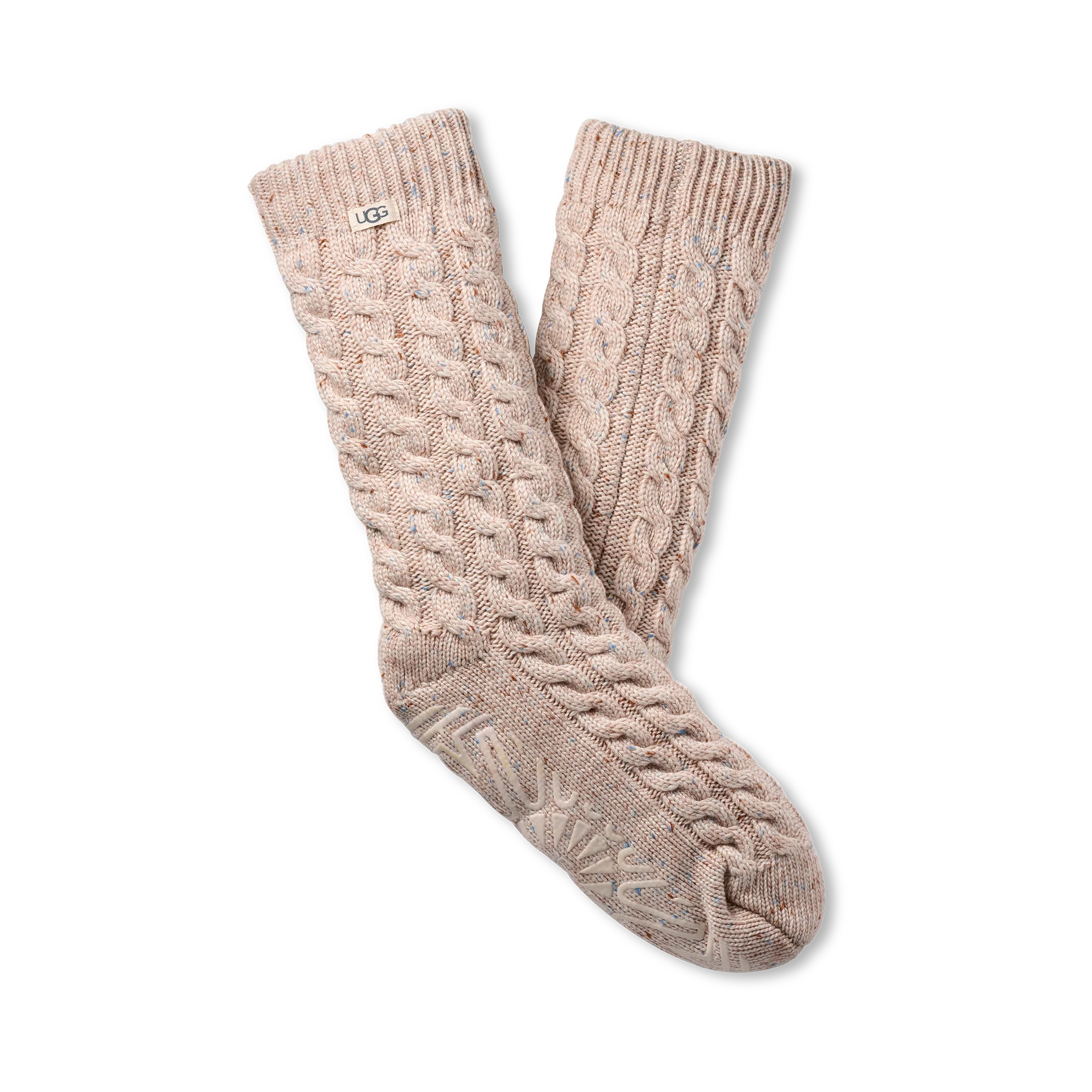 Women's Elowyn Cable Knit Fleece Lined in Cream Confetti