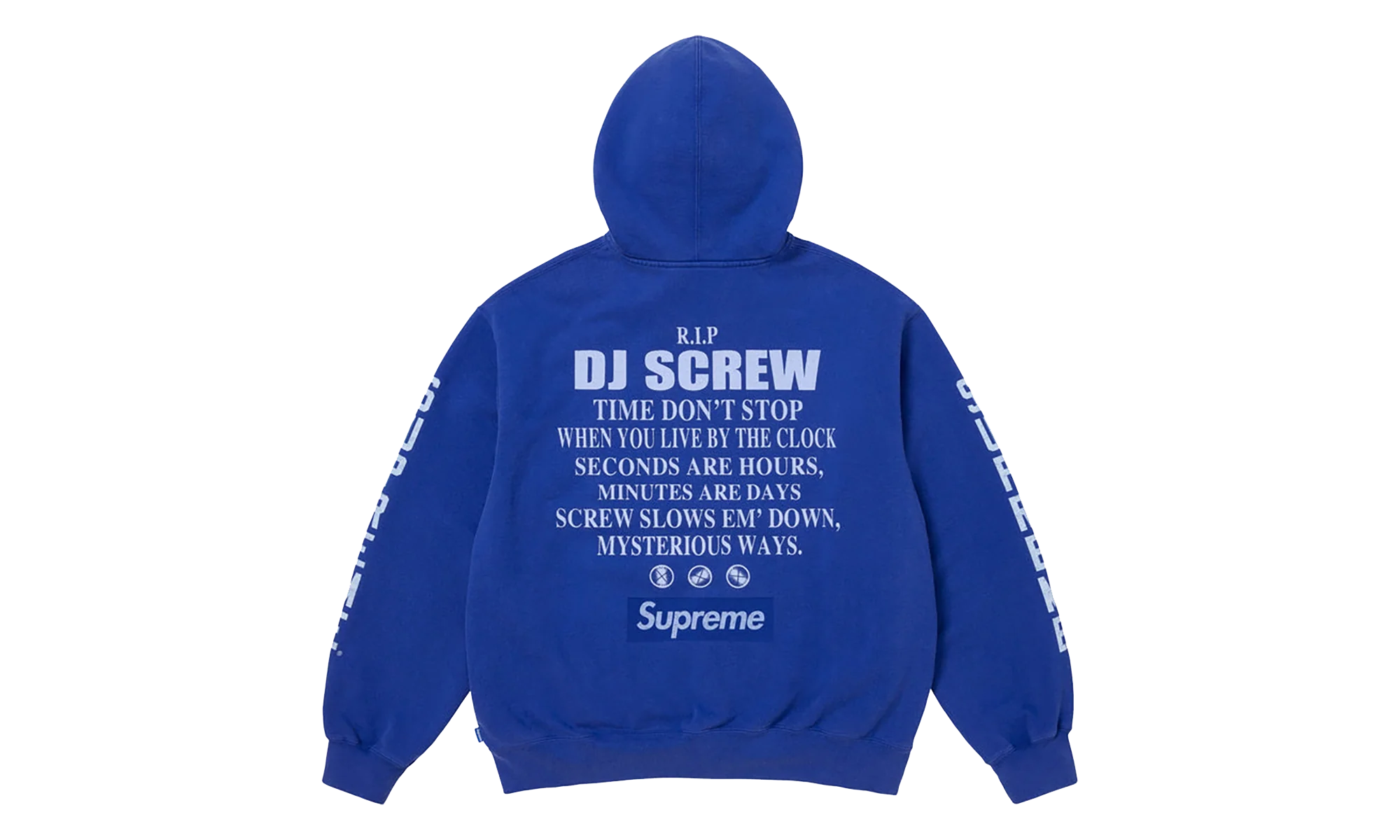 DJ Screw Zip Up Hooded Sweatshirt "SS26 - Royal" SU27356