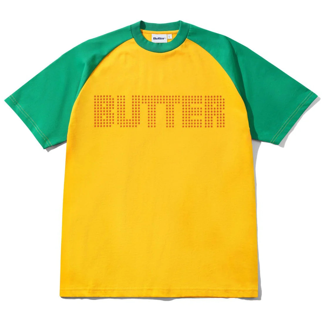 Butter Goods Stars Raglan Tee Green Gold