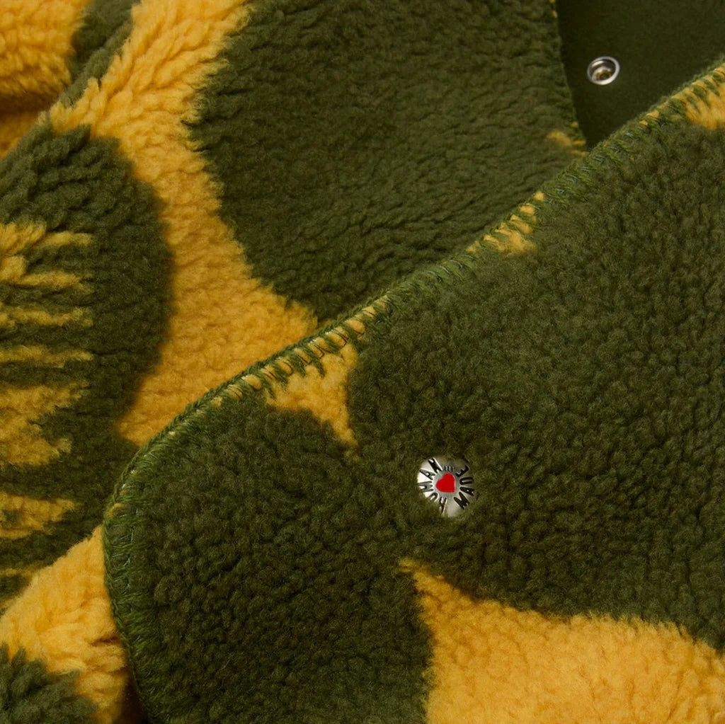 Heart Fleece Blanket Olive Drab