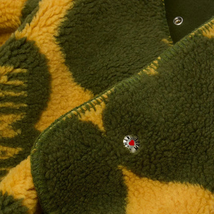 Heart Fleece Blanket Olive Drab