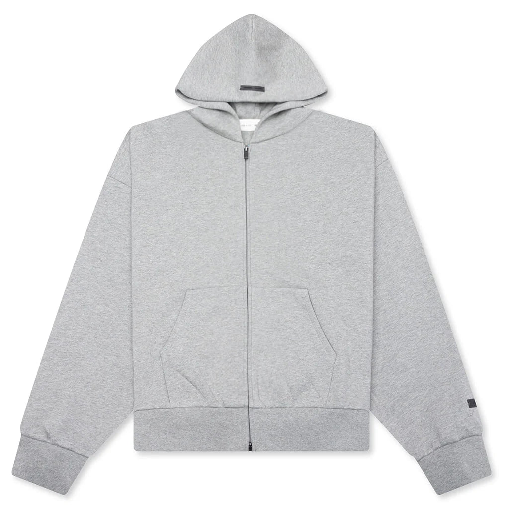Classic Fleece Zip Up Hoodie Concrete Heather