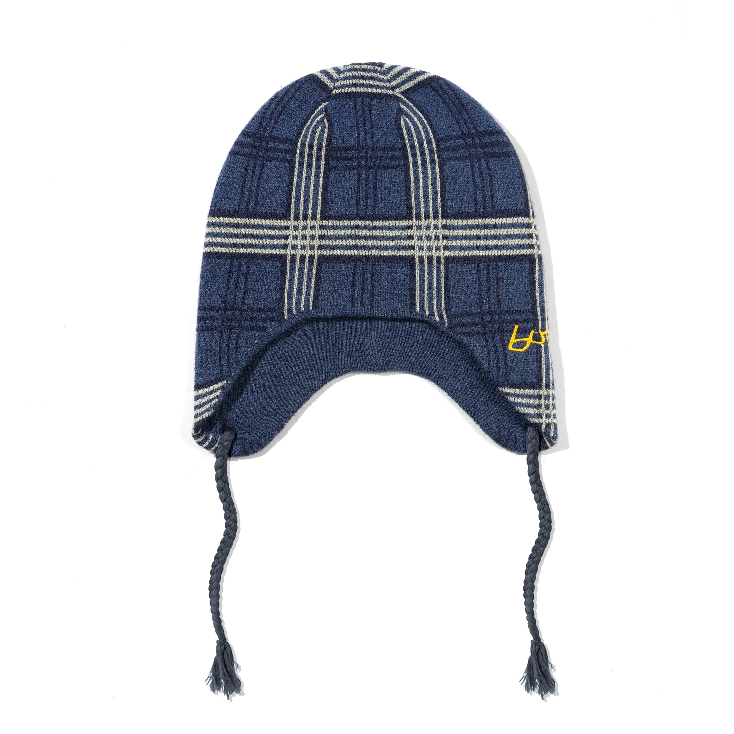 Butter Goods Ear Flap Beanie Plaid Blue