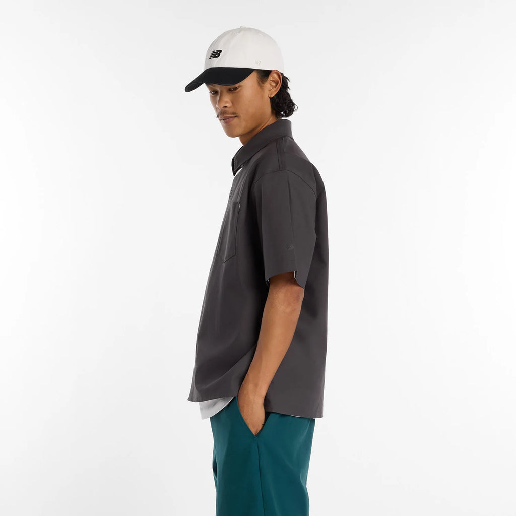 New Balance Numeric Button Up Shirt Dark Grey