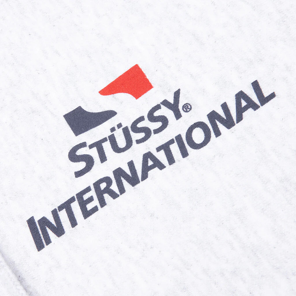 Stüssy International Zip Hoodie Ash Heather