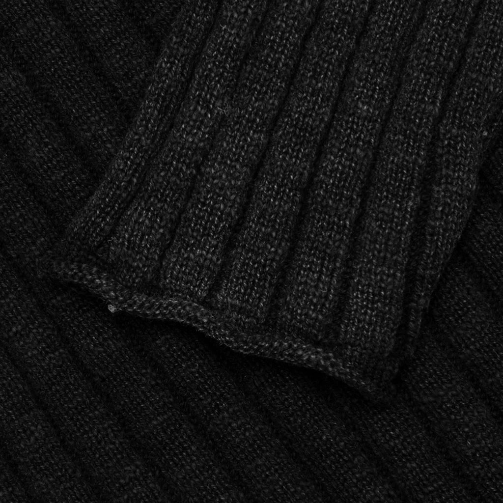 Cotton Slub Rib Crew Black