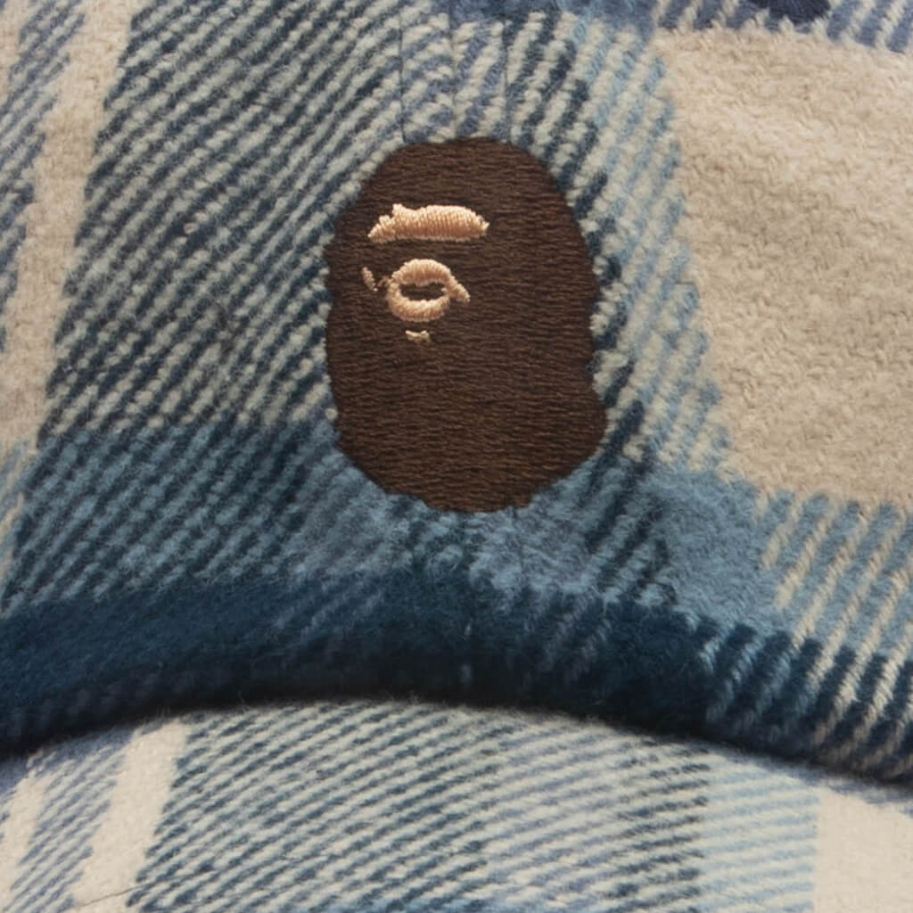BAPE Check Panel Cap Navy