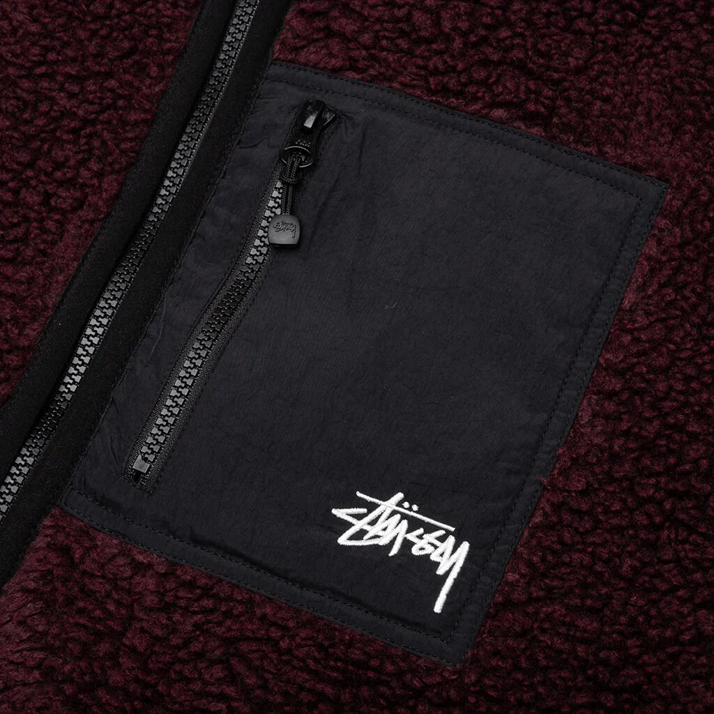 Sherpa Reversible Jacket Burgundy