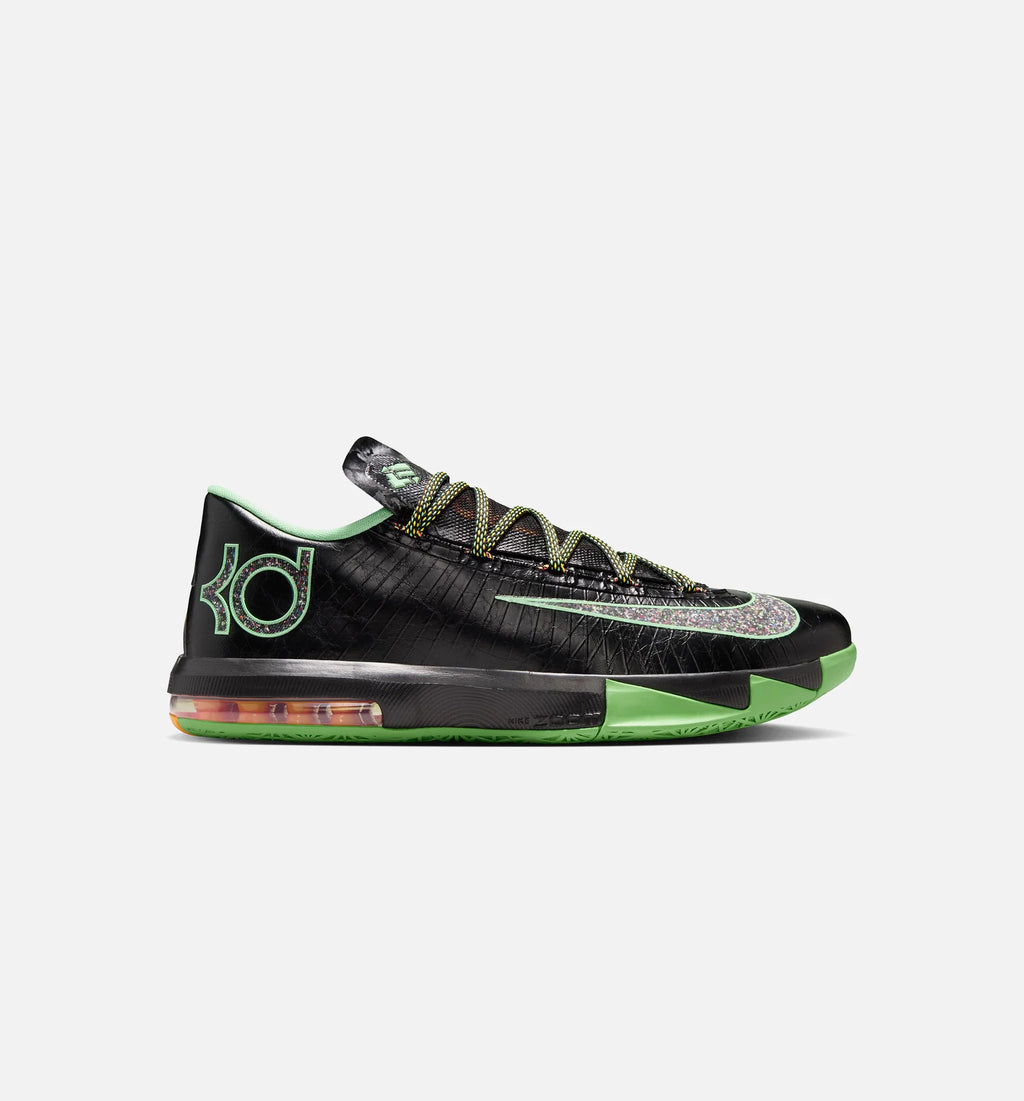 KD 6 Night Vision Mens Basketball Shoe Black Multi Color Light Lucid Green Free Shipping