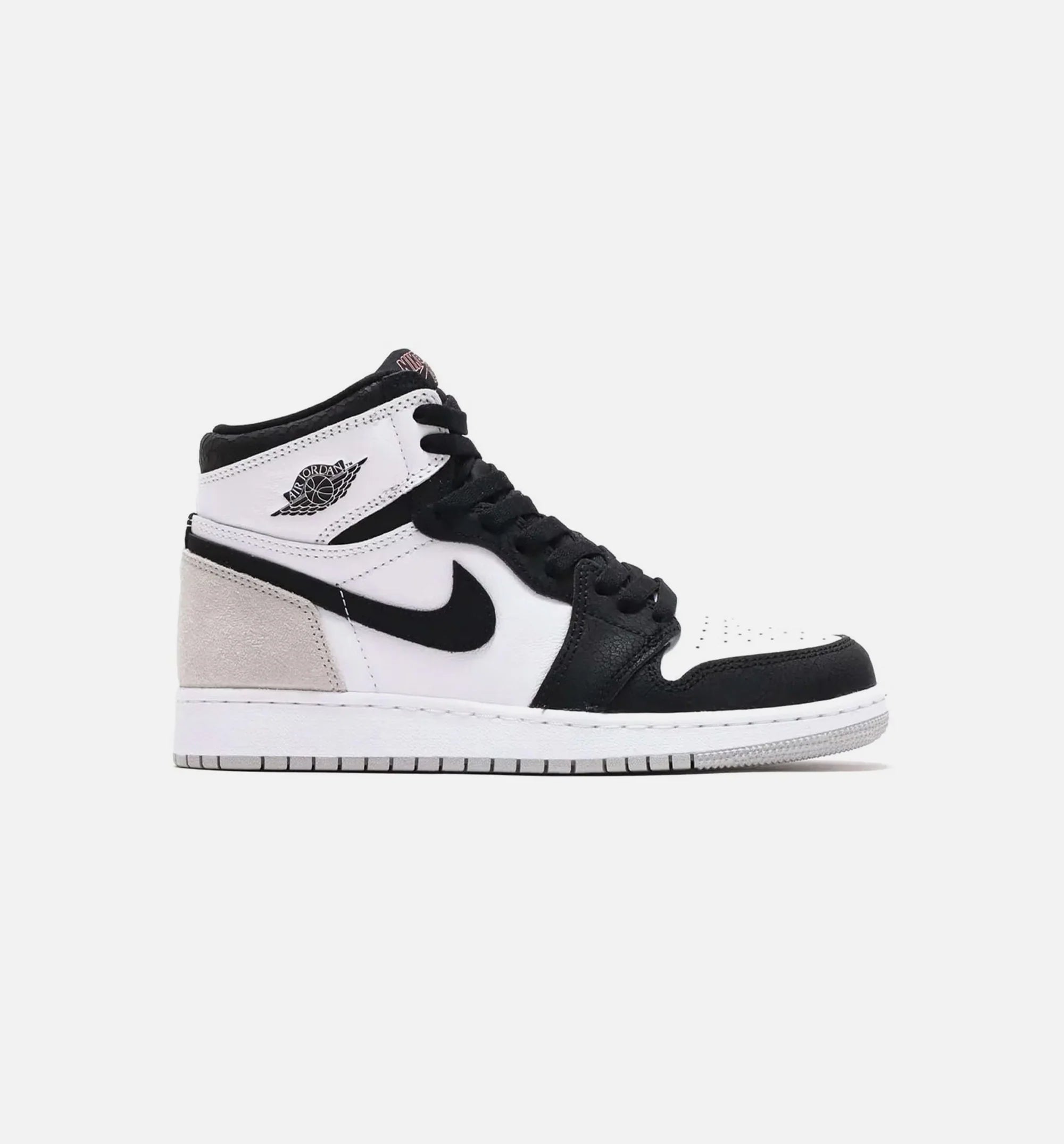 Air Jordan 1 High OG Stage Haze Grade School Lifestyle Shoe Grey Black Limit One Per Customer