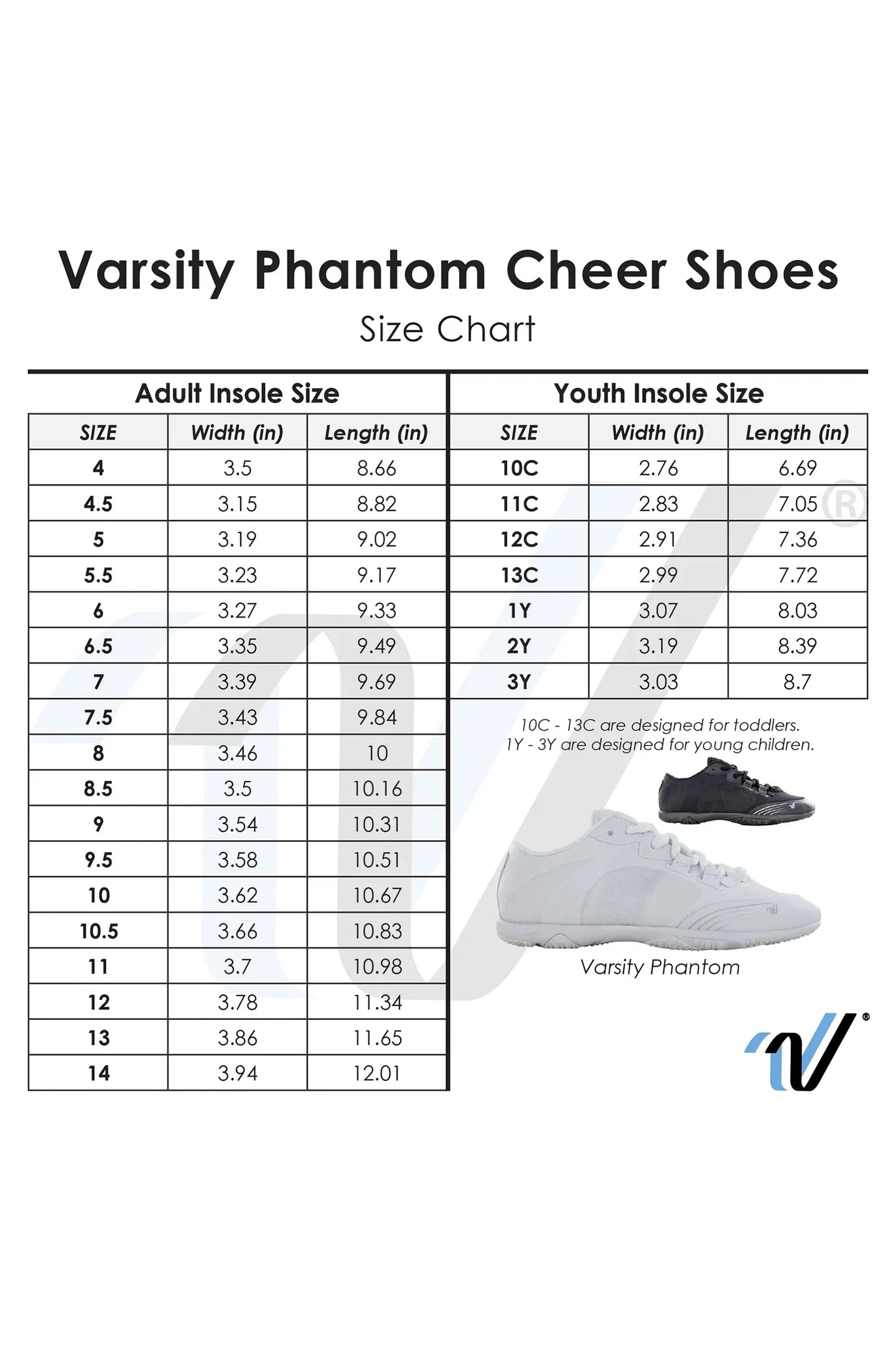 Varsity Phantom White Cheer Shoes
