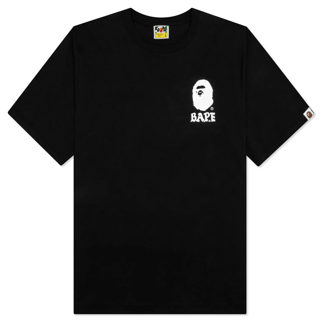 Japan Culture LetteRed Tee Black