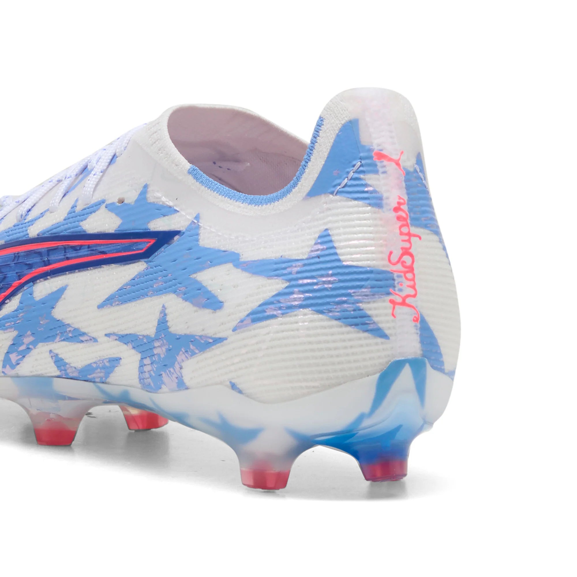 PUMA Ultra 6 Pro Kidsuper X CP FG AG Firm Ground Artificial Ground Mens Soccer Cleats White Pink Blue