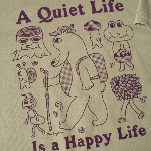 The Quiet Life Happy Life Tee Khaki