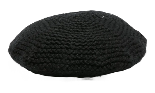 KNITTED BERET "Black" S50TC0072S18420900