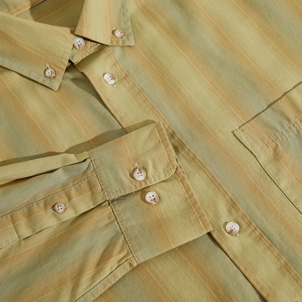 Polar Skate Co Ben LS Shirt Green Stripe