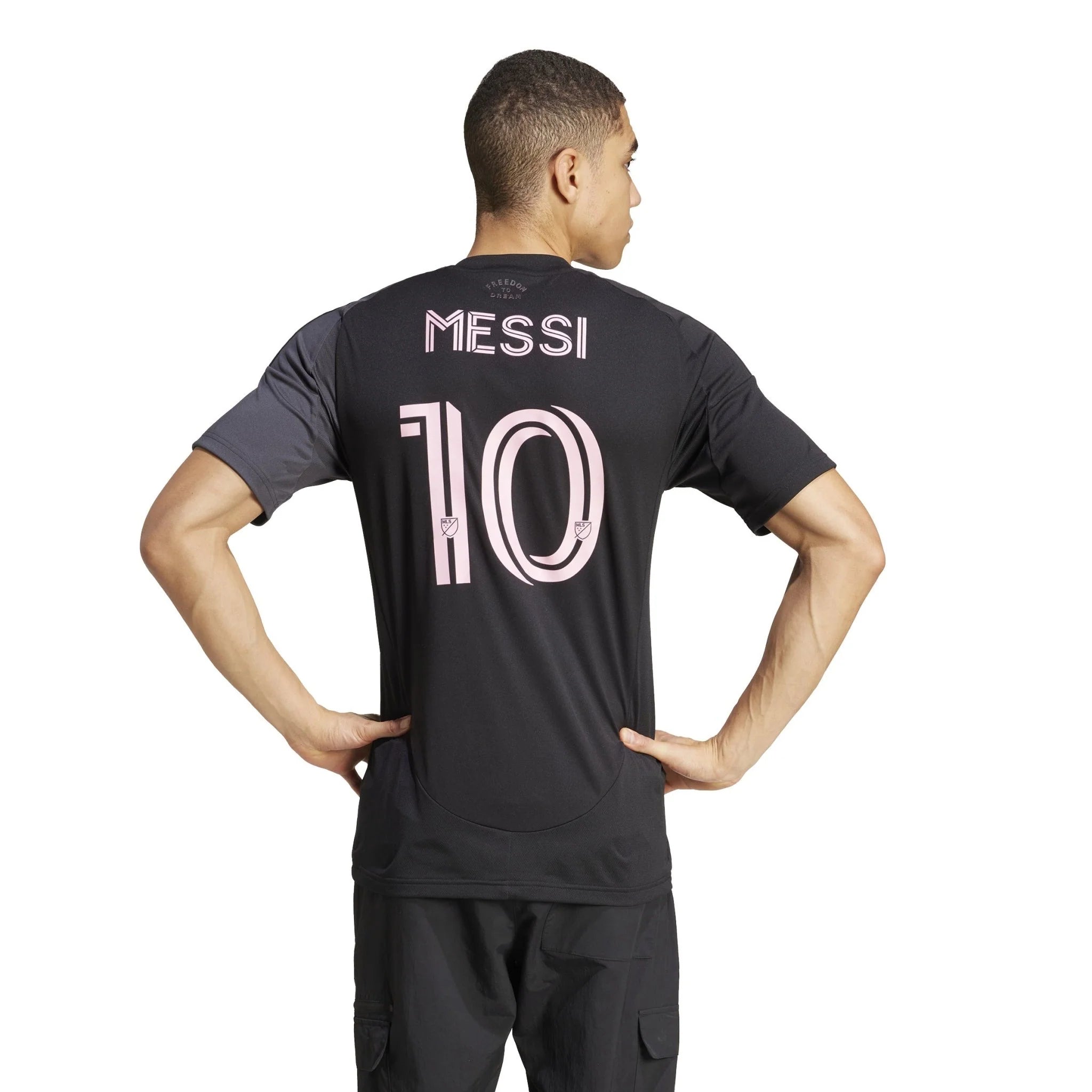 adidas Mens Inter Miami CF Messi Away Jersey 25 26 Black