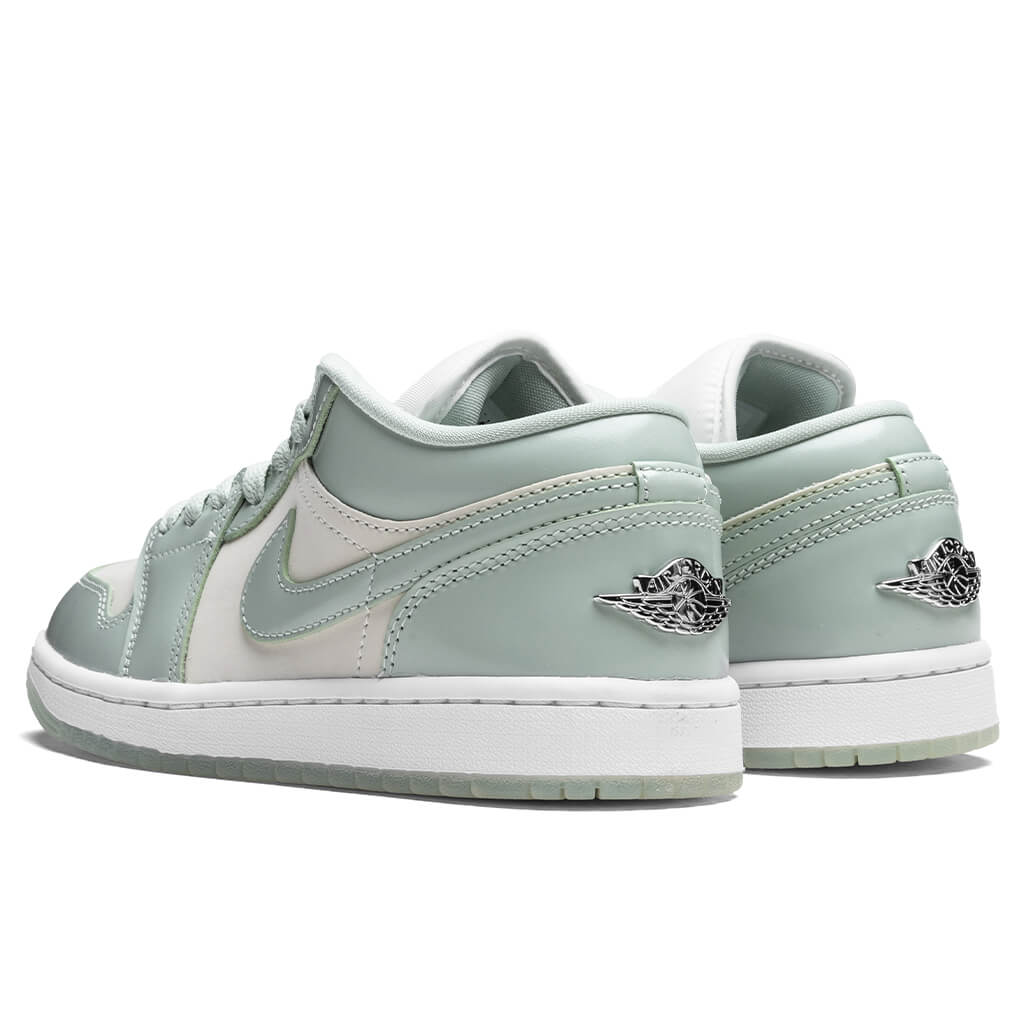 Womens Air Jordan 1 Low SE Sail Seafoam Metallic Silver White