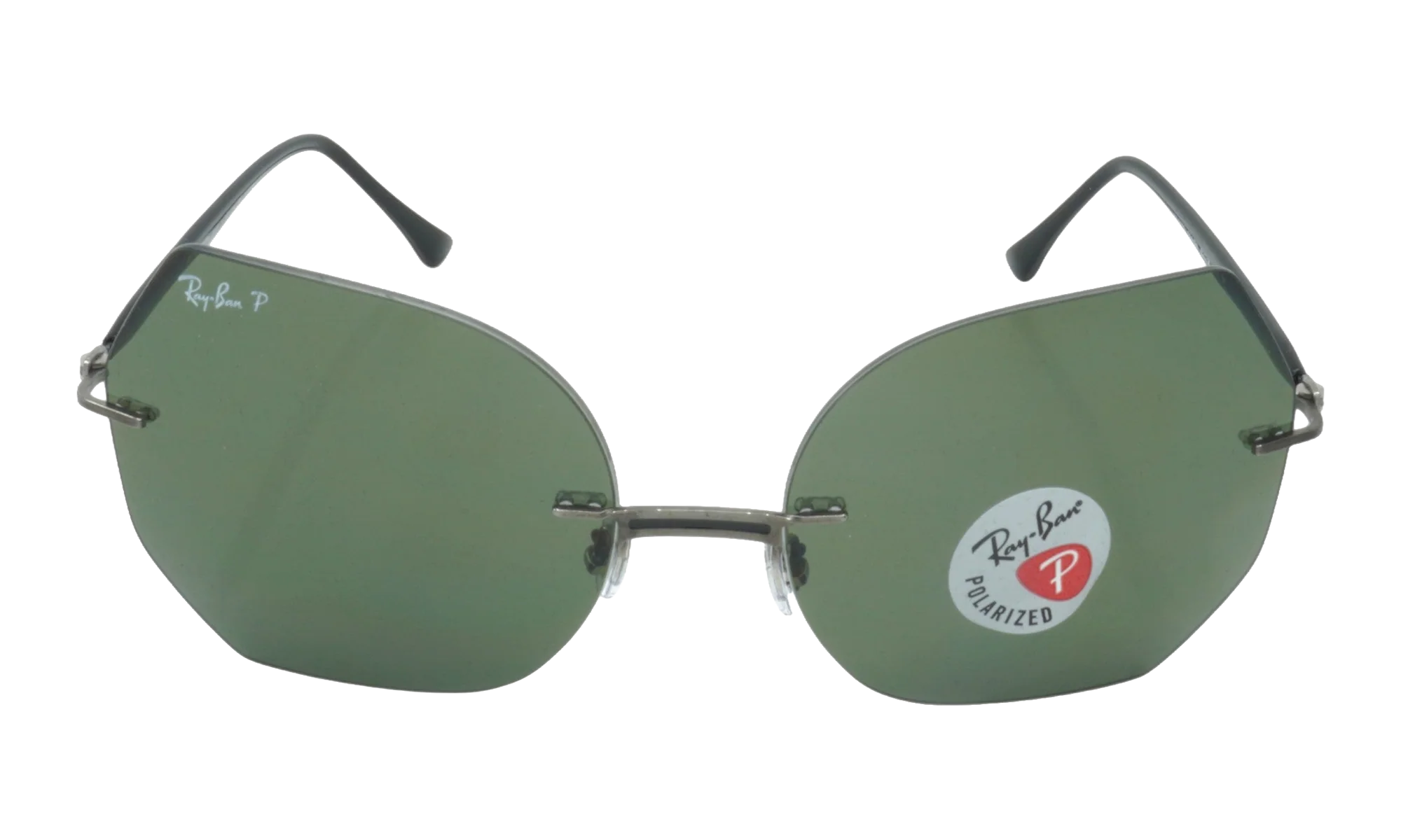 OVAL POLARIZED SUNGLASSES "BLACK ON GUN METAL" RB8065-004-9A_62