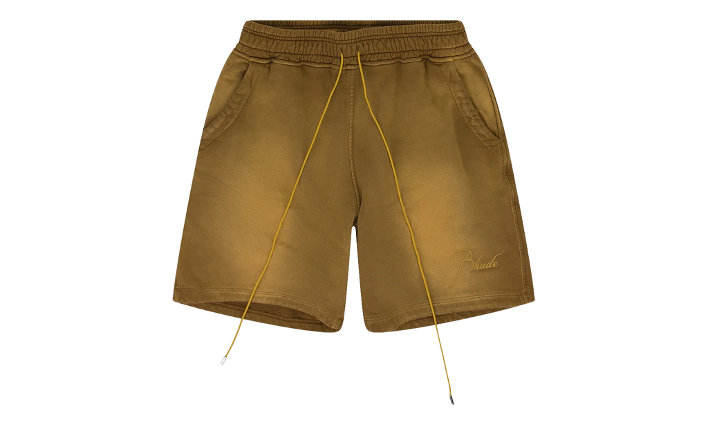 Embroidered Script Logo Sweatshorts "Camel" RHPF23SH051500003 CAML