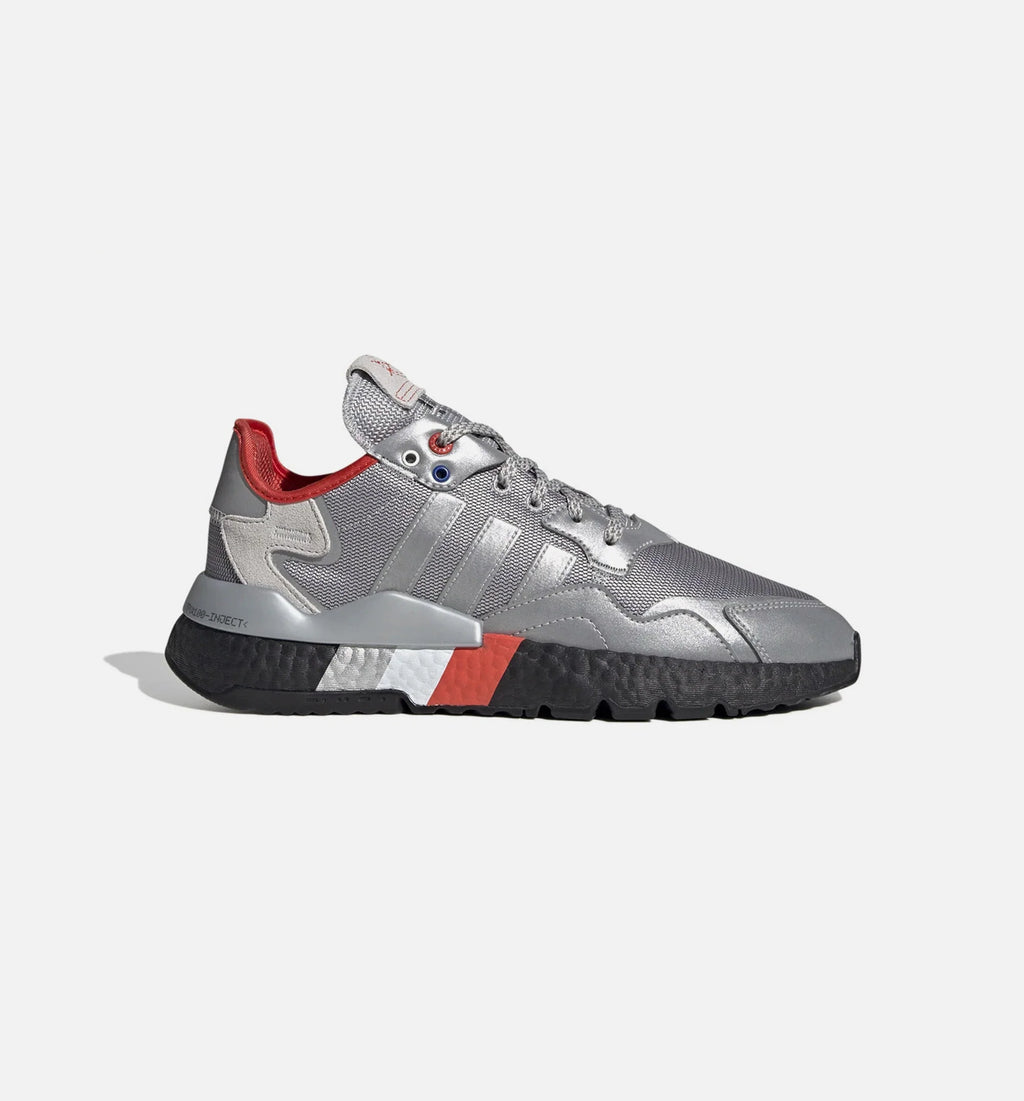 Nite Jogger 3M Mens Running Shoe Silver Metallic Silver Core Black Red White