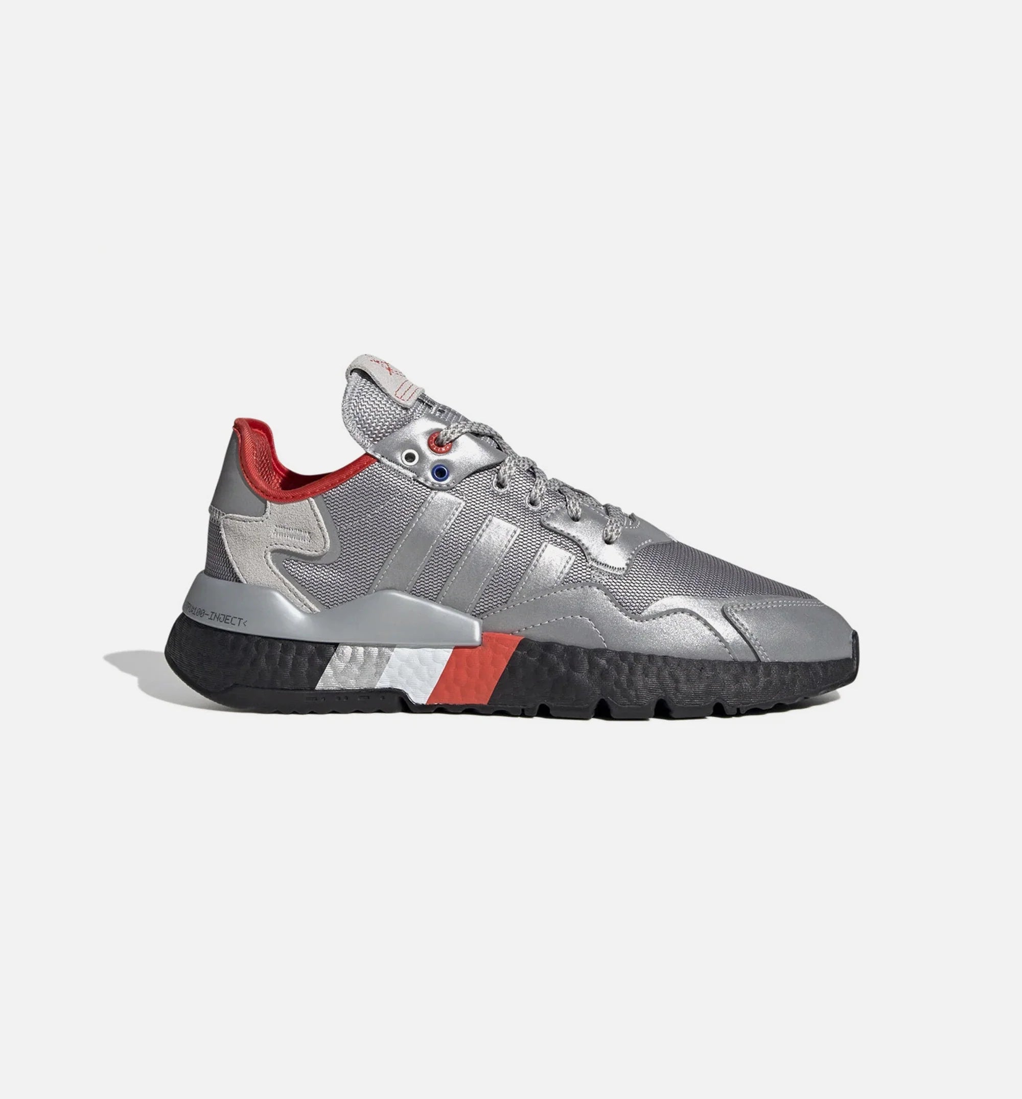 Nite Jogger 3M Mens Running Shoe Silver Metallic Silver Core Black Red White