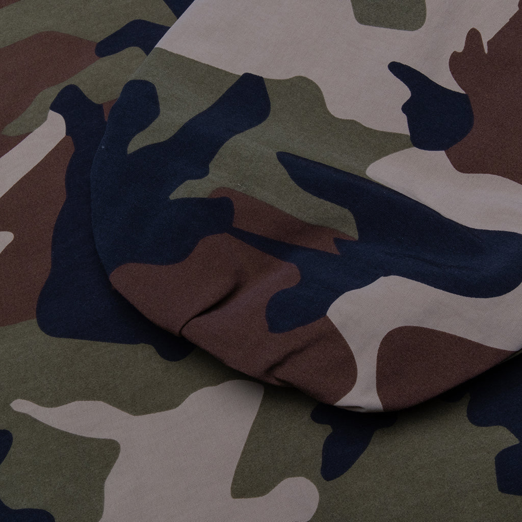 Military Nylon Hooded Anorak Woodland Camo