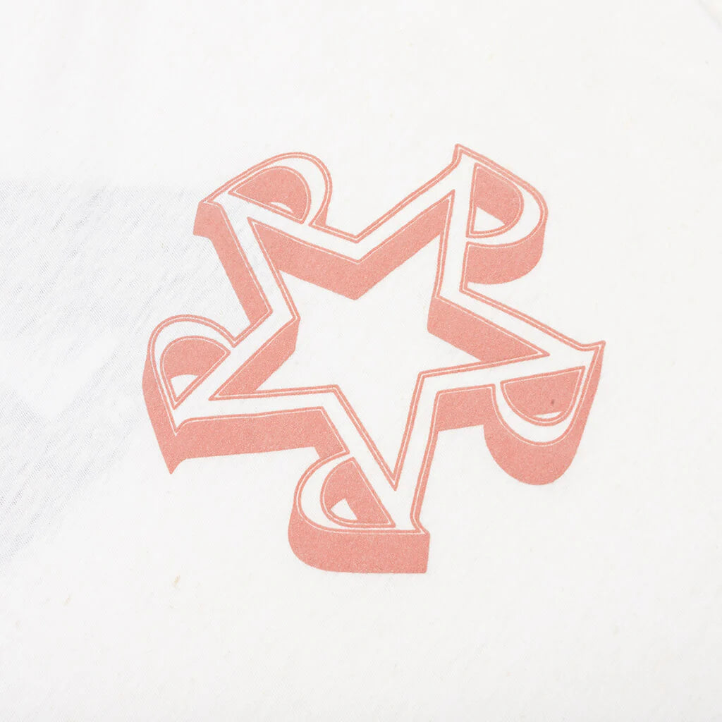 Initial Star T Shirt Flat White