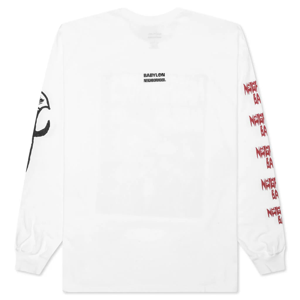 Neighborhood x Babylon Tee LS 3 White