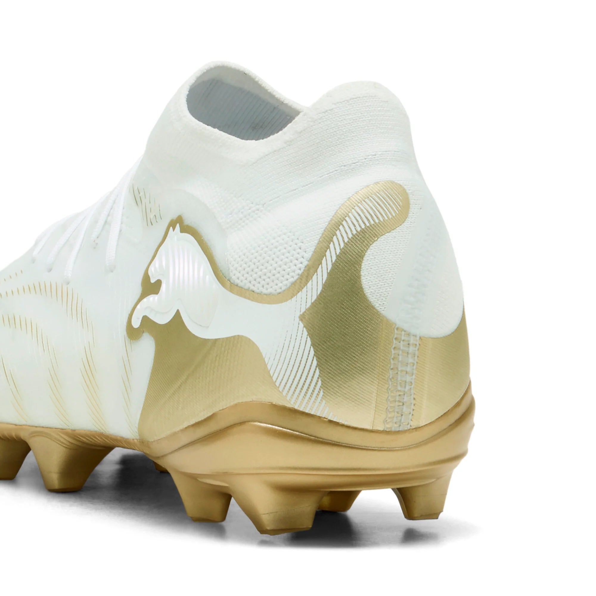 PUMA Future 9 Pro FG AG Firm Multi Ground Mens Soccer Cleats White Gold Black