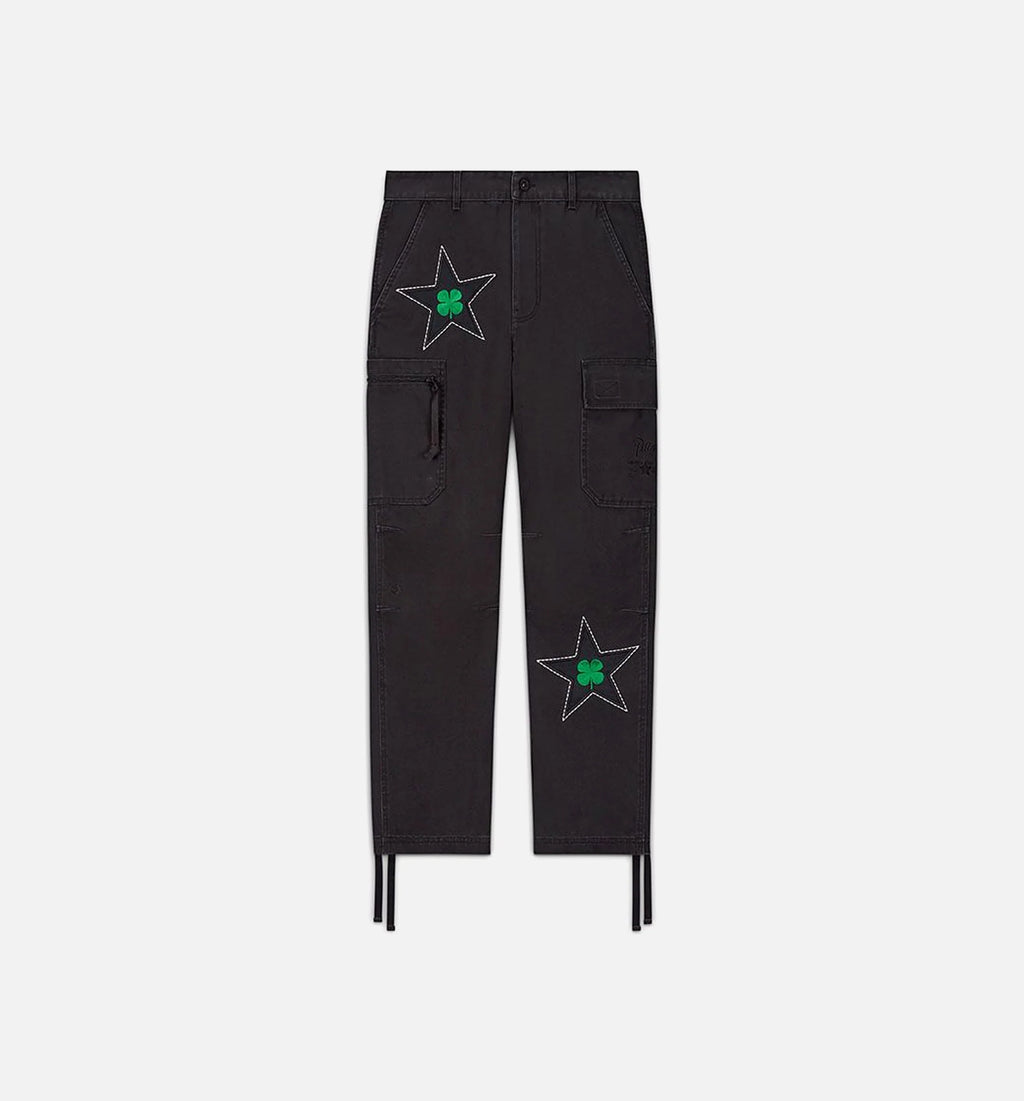Patta Four Leaf Clover Cargo Mens Pants Black