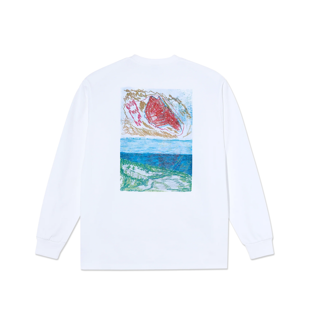 Polar Skate Co Dunes Long Sleeve White