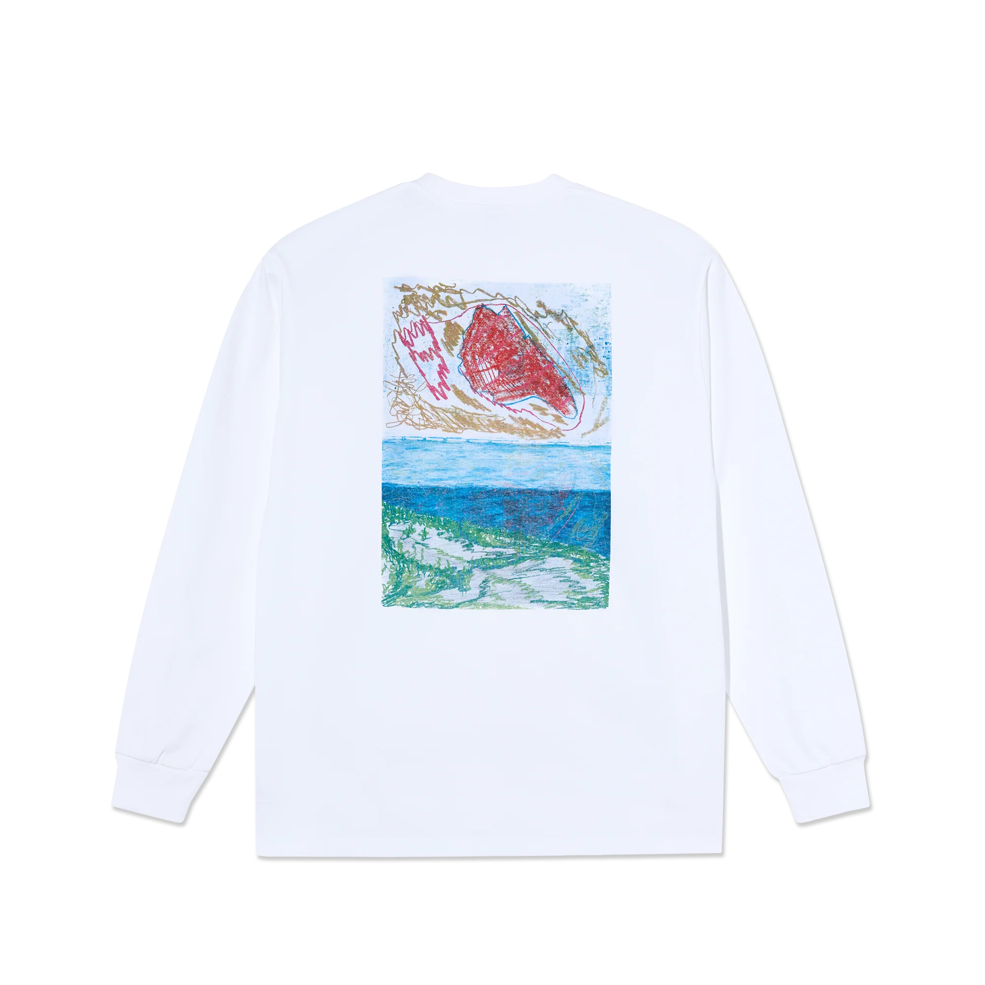 Polar Skate Co Dunes Long Sleeve White