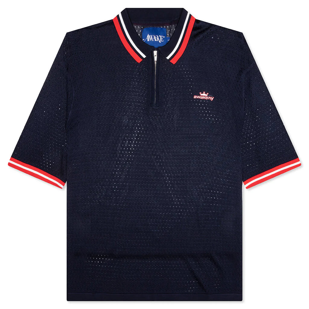 Mesh Polo Navy