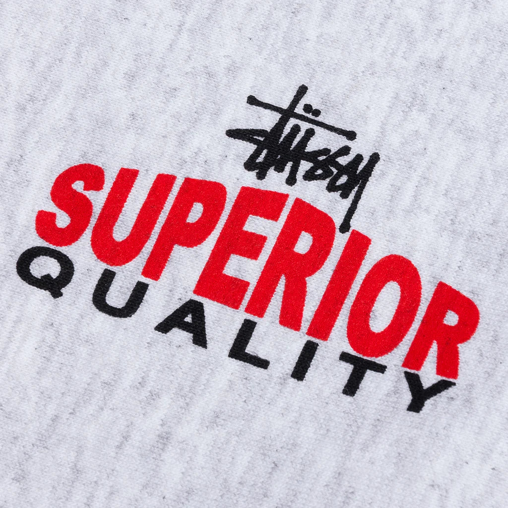 Superior Quality Zip Hoodie Ash Heather