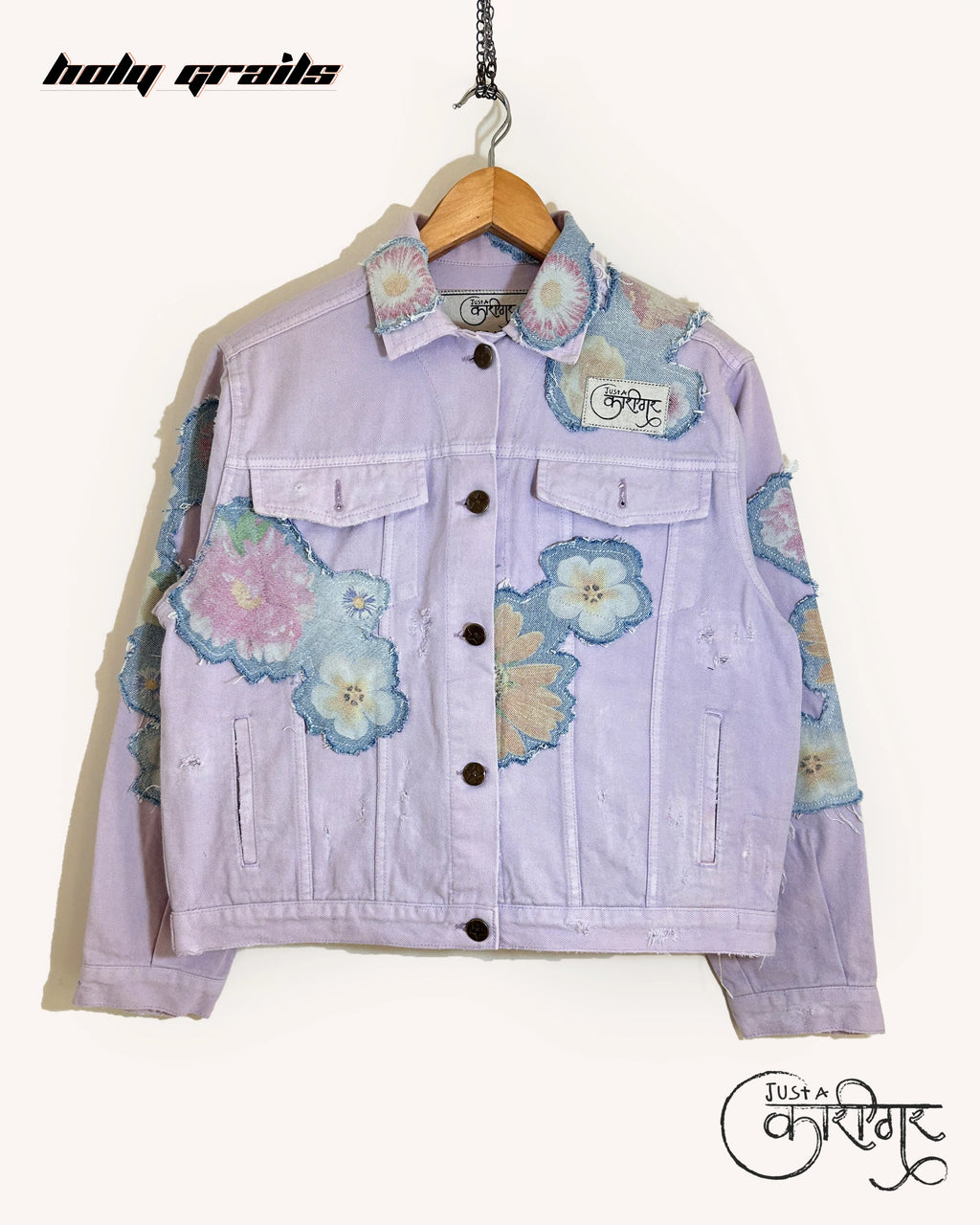 Summer Crush Blue Denim Jacket HG x Just A Karigar