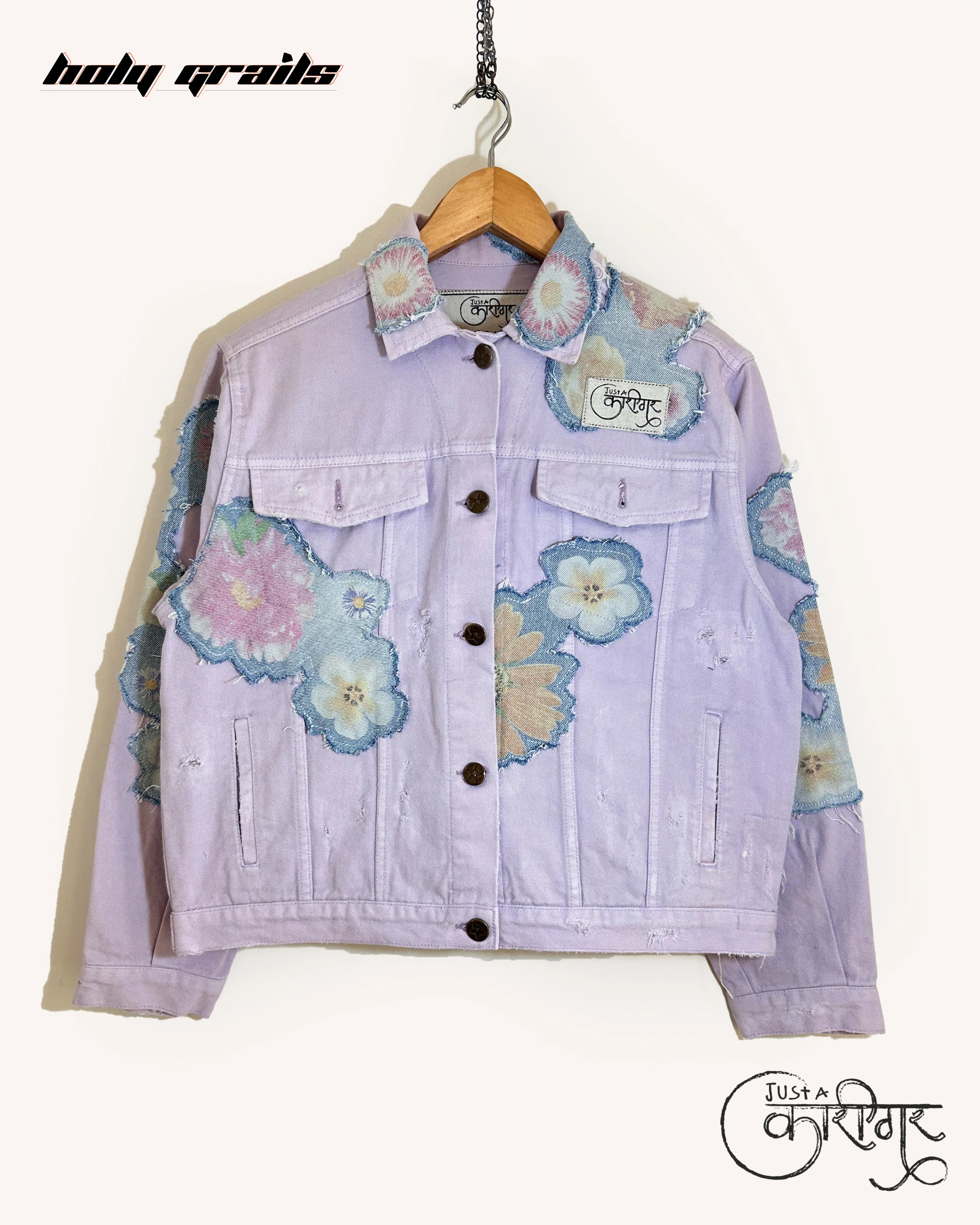 Summer Crush Blue Denim Jacket HG x Just A Karigar