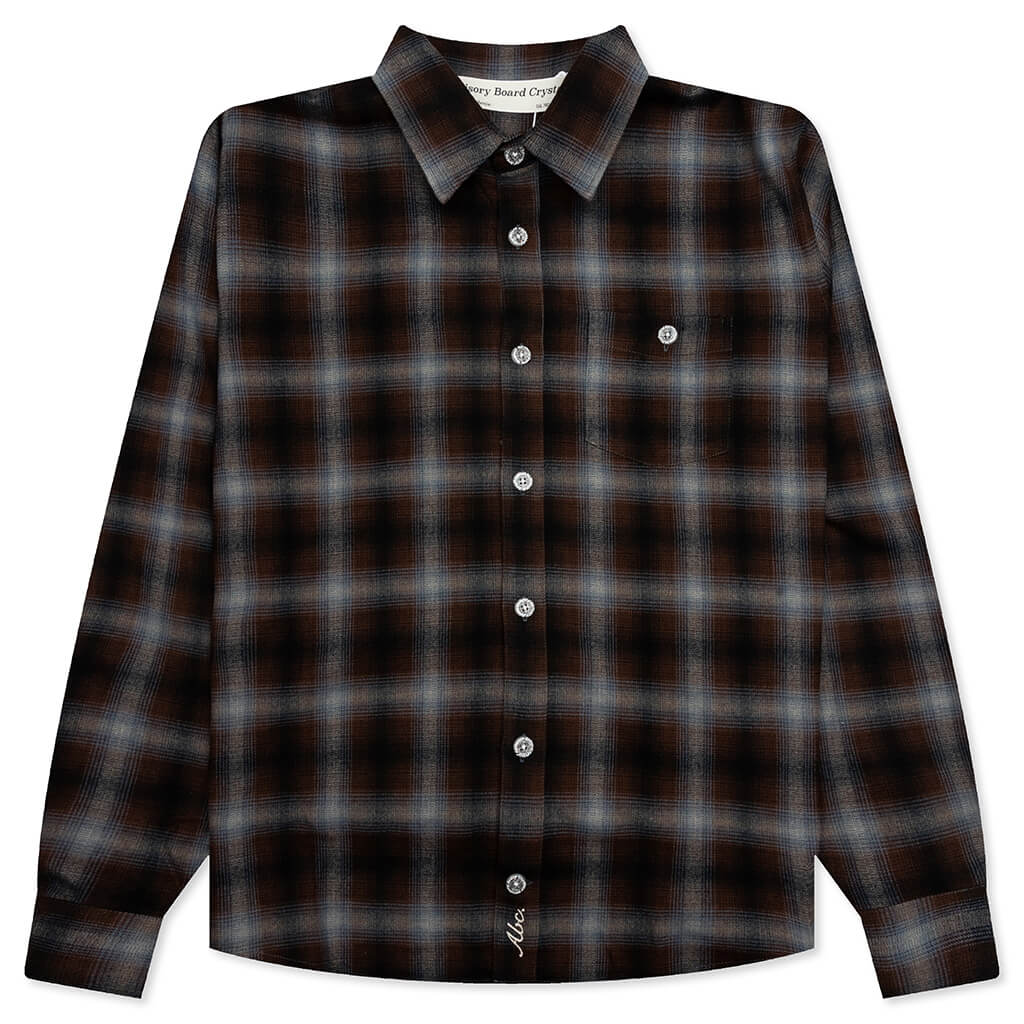 Abc Flannel Plaid Puffer Quilted Jacket Blue