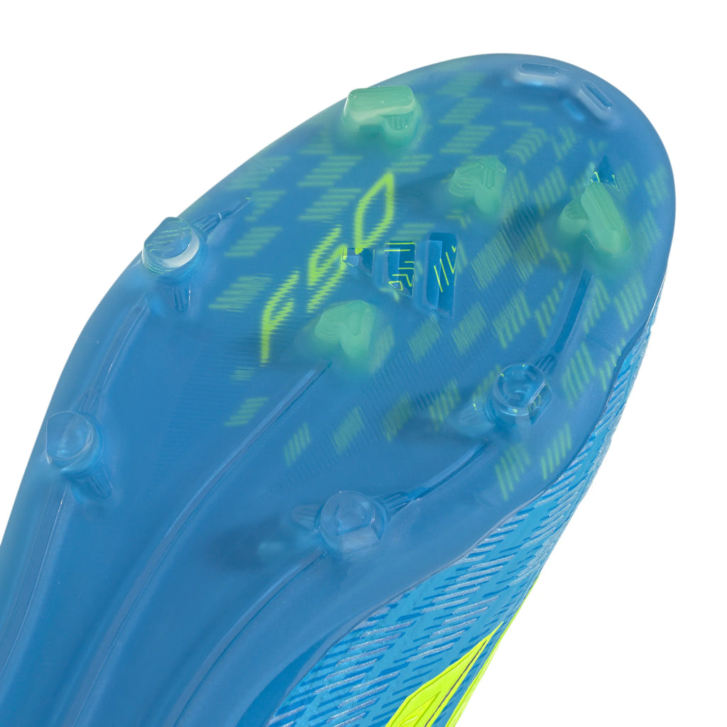 adidas F50 Elite Mid Cut FG Firm Ground Youth Soccer Cleats Blue Yellow Aqua