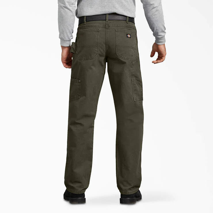 Dickies Relaxed Fit Heavyweight Duck Carpenter Pants Moss Green